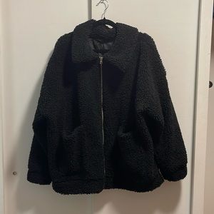 Black teddy bear jacket